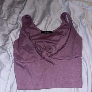 women’s purple crop top